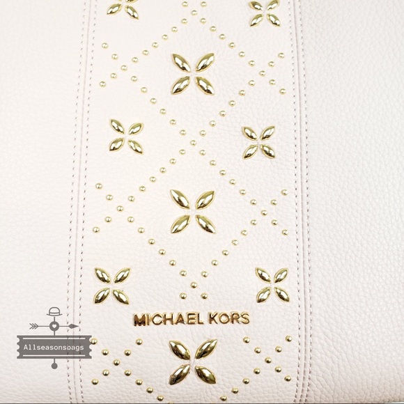 Nwt Michael Kors leighton shoulder tote pink bag - Picture 5 of 7